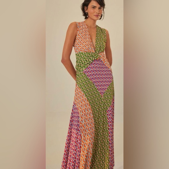 FARM Rio Colorful Patterned Maxi Dress - Picture 1 of 3